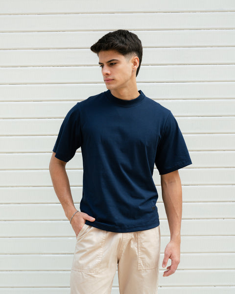 Camiseta Semi Boxy 20/1 - Aço