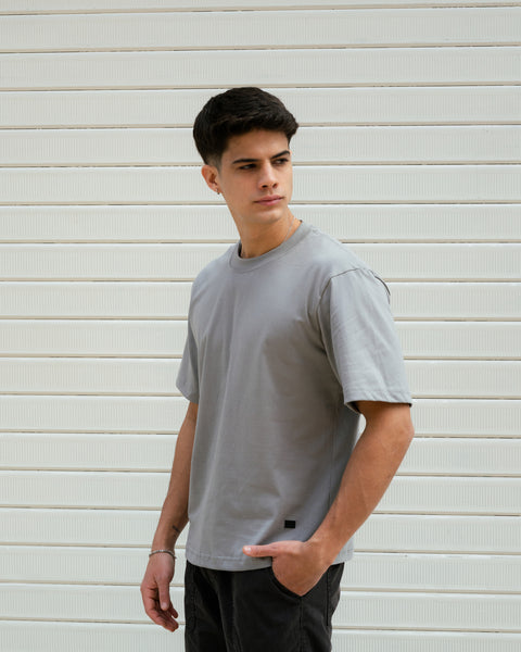 Semi Boxy Tee 20/1 - Grey