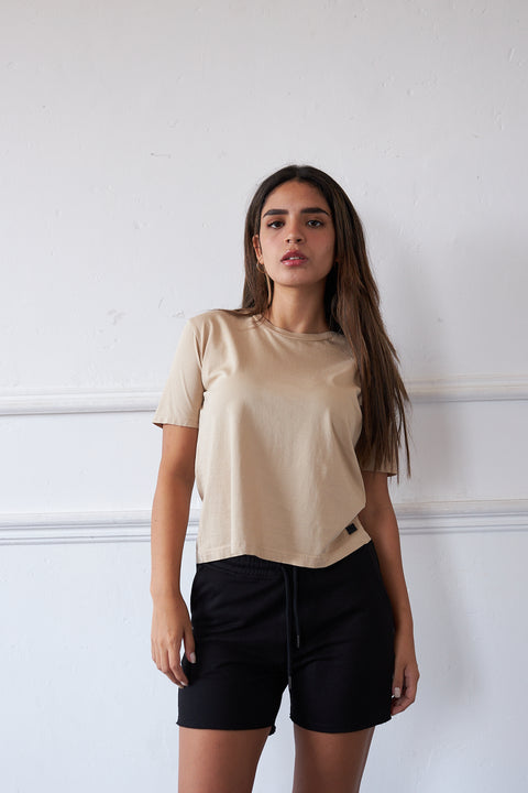 Permium Pima SS24 Women's Tee - Brown Rice