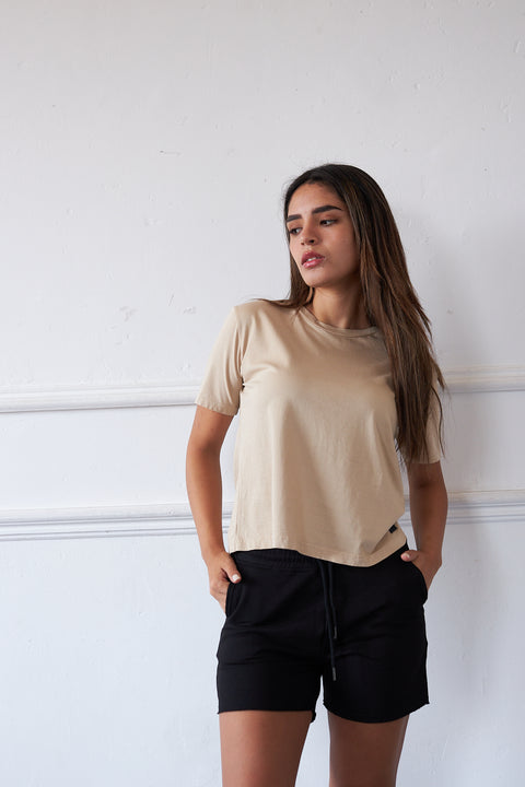 Permium Pima SS24 Women's Tee - Brown Rice
