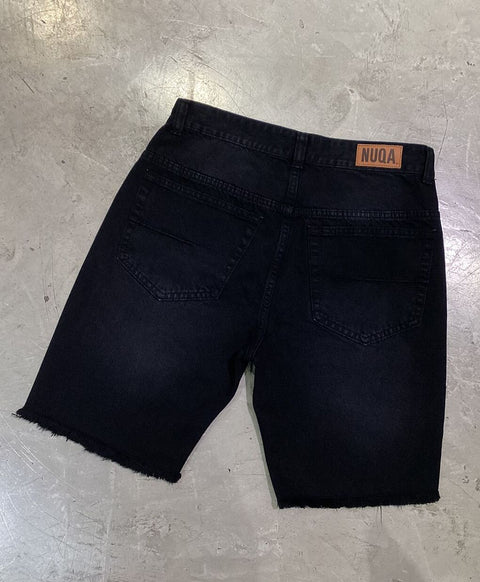 Regular Fit Denim Short - Charcoal