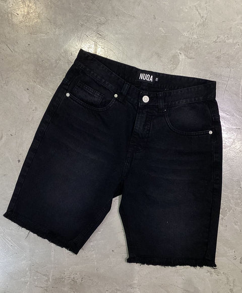 Regular Fit Denim Short - Charcoal