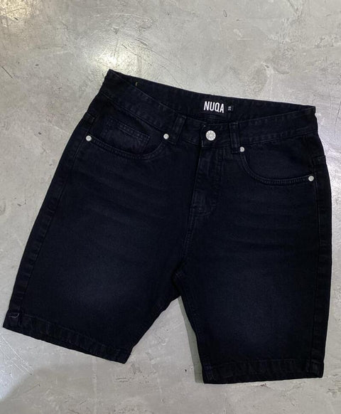 Regular Fit Denim Short - Charcoal