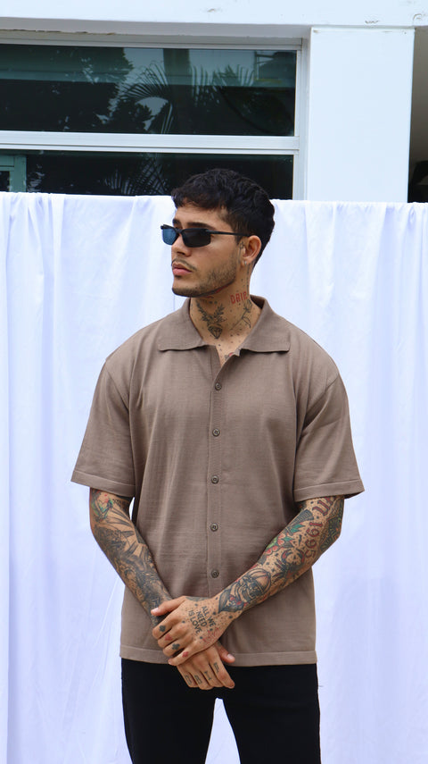 Essential Knitted Shirt - Cocoa