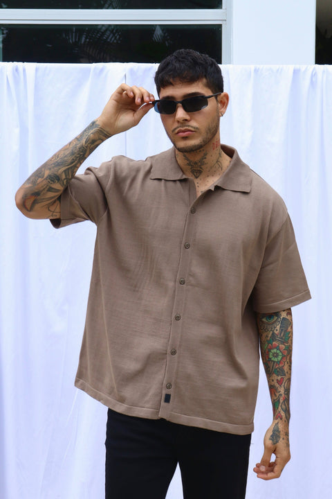 Essential Knitted Shirt - Cocoa