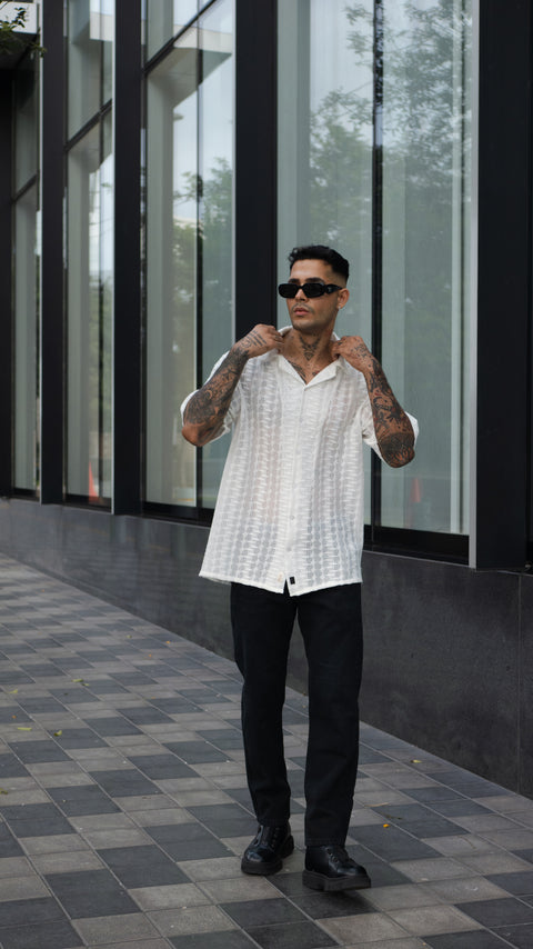 Essential Textured Shirt - White