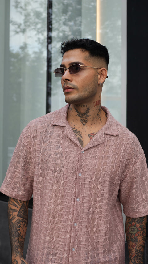 Essential Textured Shirt - Rosewood
