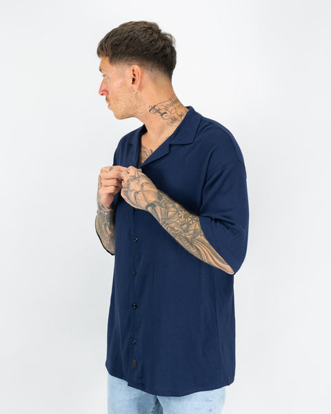 Oversized Ibiza Linen Shirt 23 - Azul