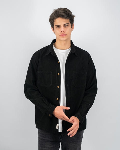 Corduroy Overshirt - Black