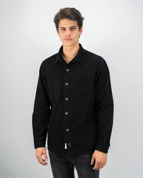 Corduroy Overshirt - Black