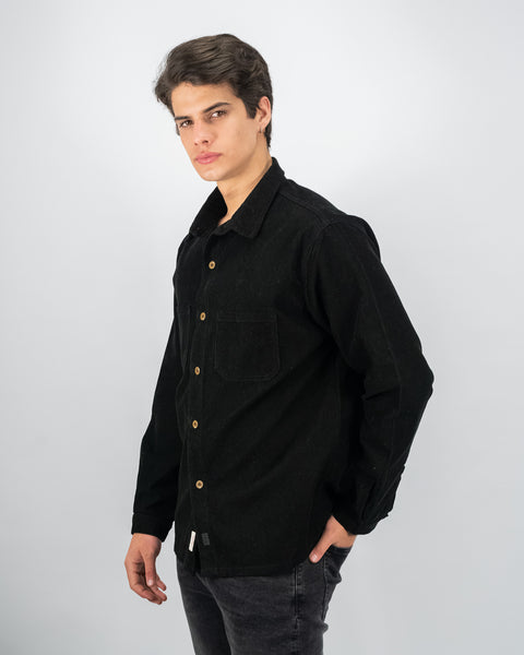 Corduroy Overshirt - Black