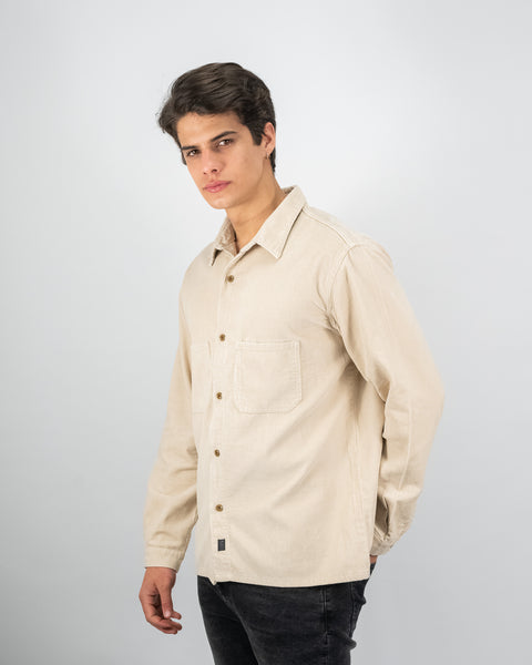 Corduroy Overshirt - Hueso