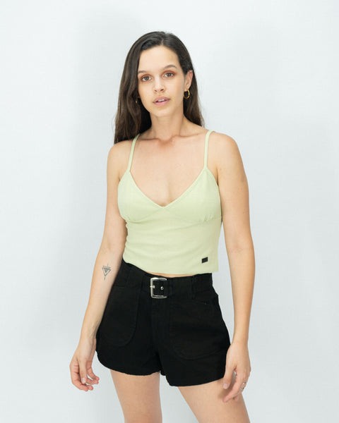 Cropped Waffer Top - Limón