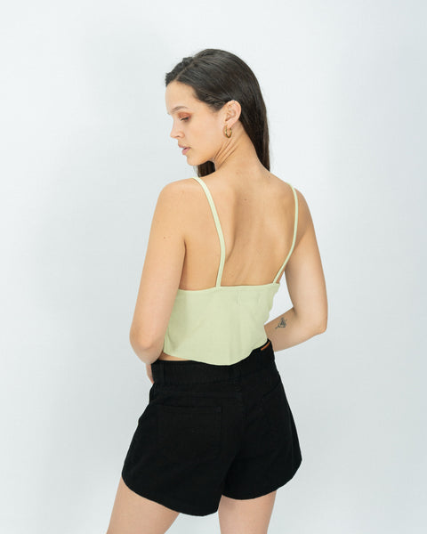Cropped Waffer Top - Limón