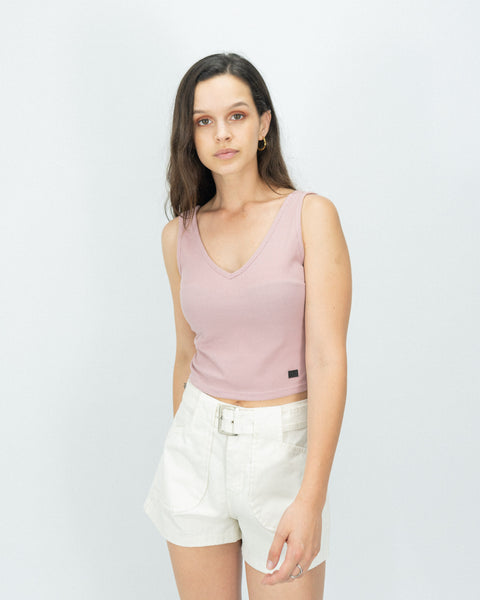 Slim V Waffer Top - Rosewood