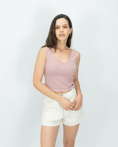 Slim V Waffer Top - Rosewood