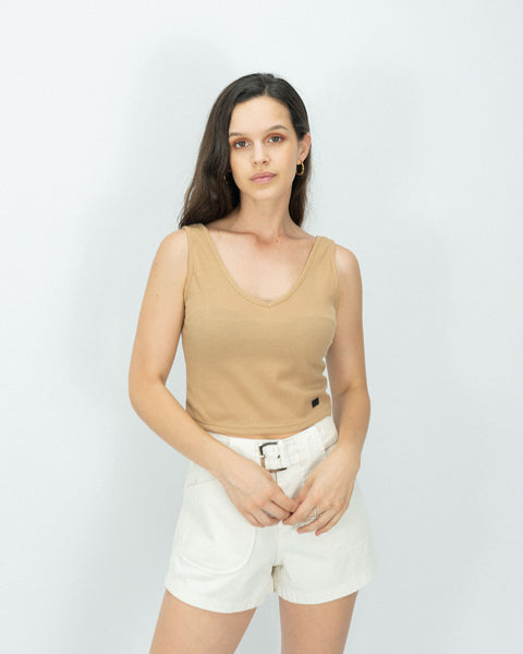 Slim V Waffer Top - Sand