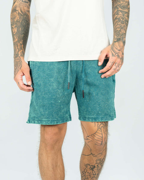 Short Terry Lavado Cromado - Turquesa
