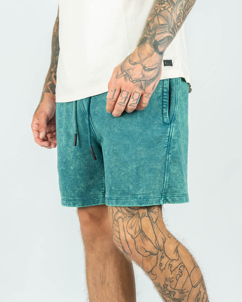 Short Terry Lavado Cromado - Turquesa