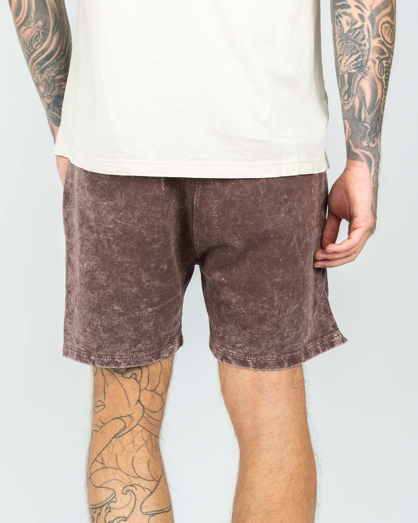 Chrome Washed Terry Short - Chocolate