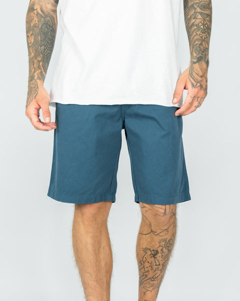Washed Chino Short - Steel