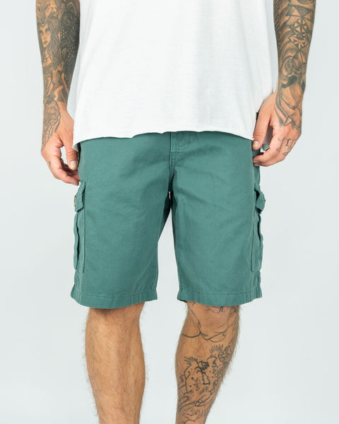 Washed Cargo Short - Green