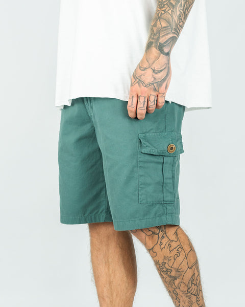 Washed Cargo Short - Green