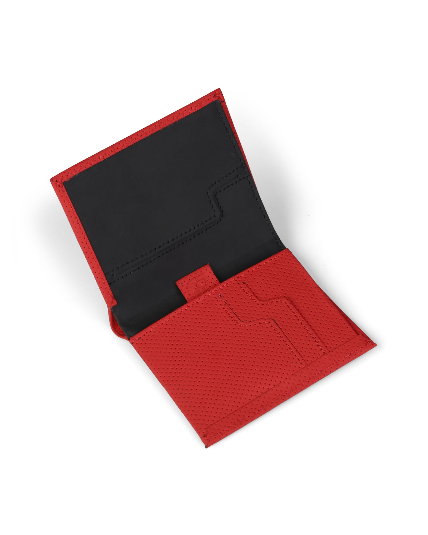 Slim Leather Wallet - Rojo/Negro