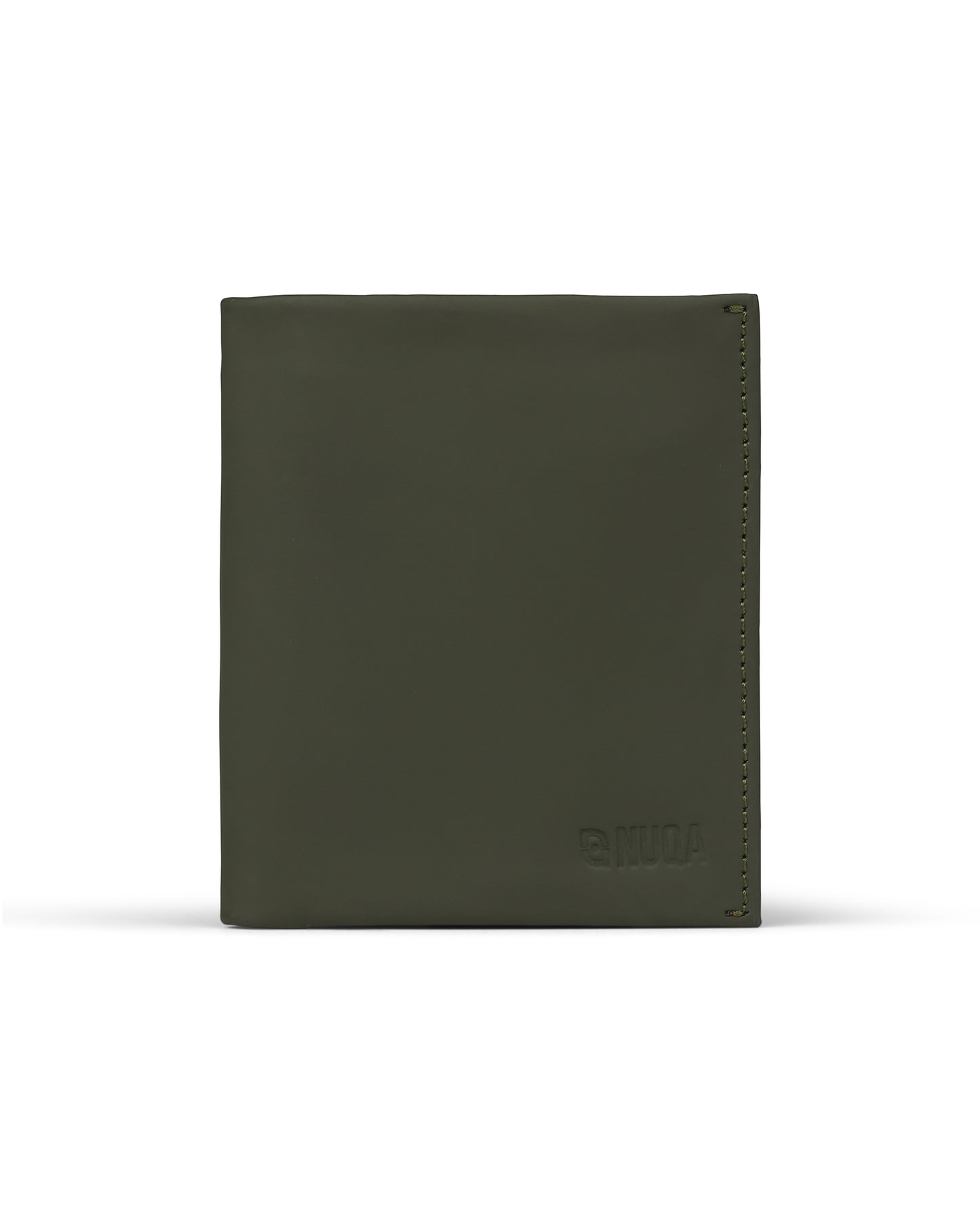 Slim Leather Wallet - Olivo/Negro