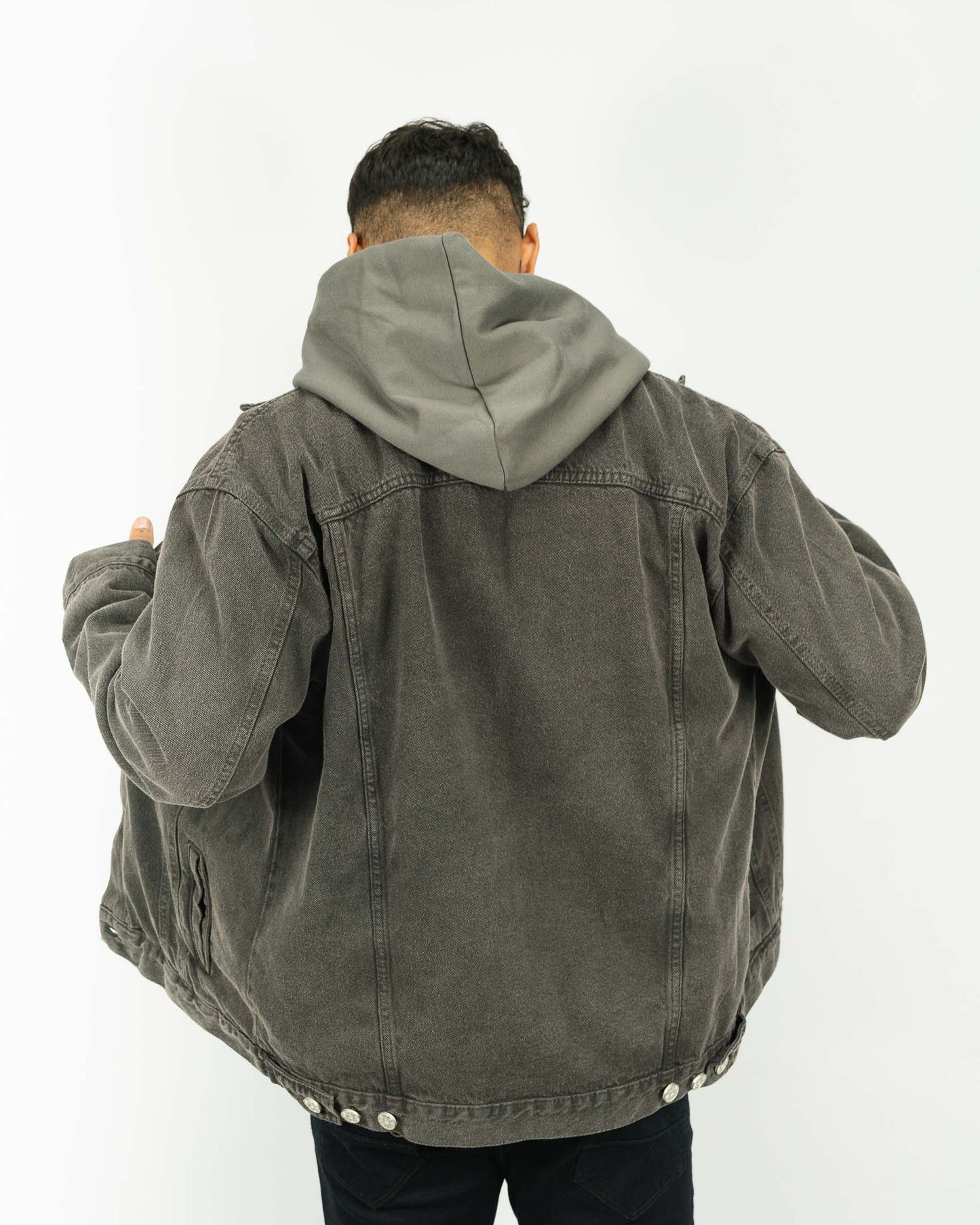 Oversized Denim Jacket - Gris