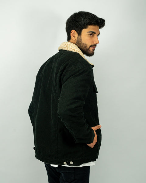 BB Cord Sherpa Jacket - Negra