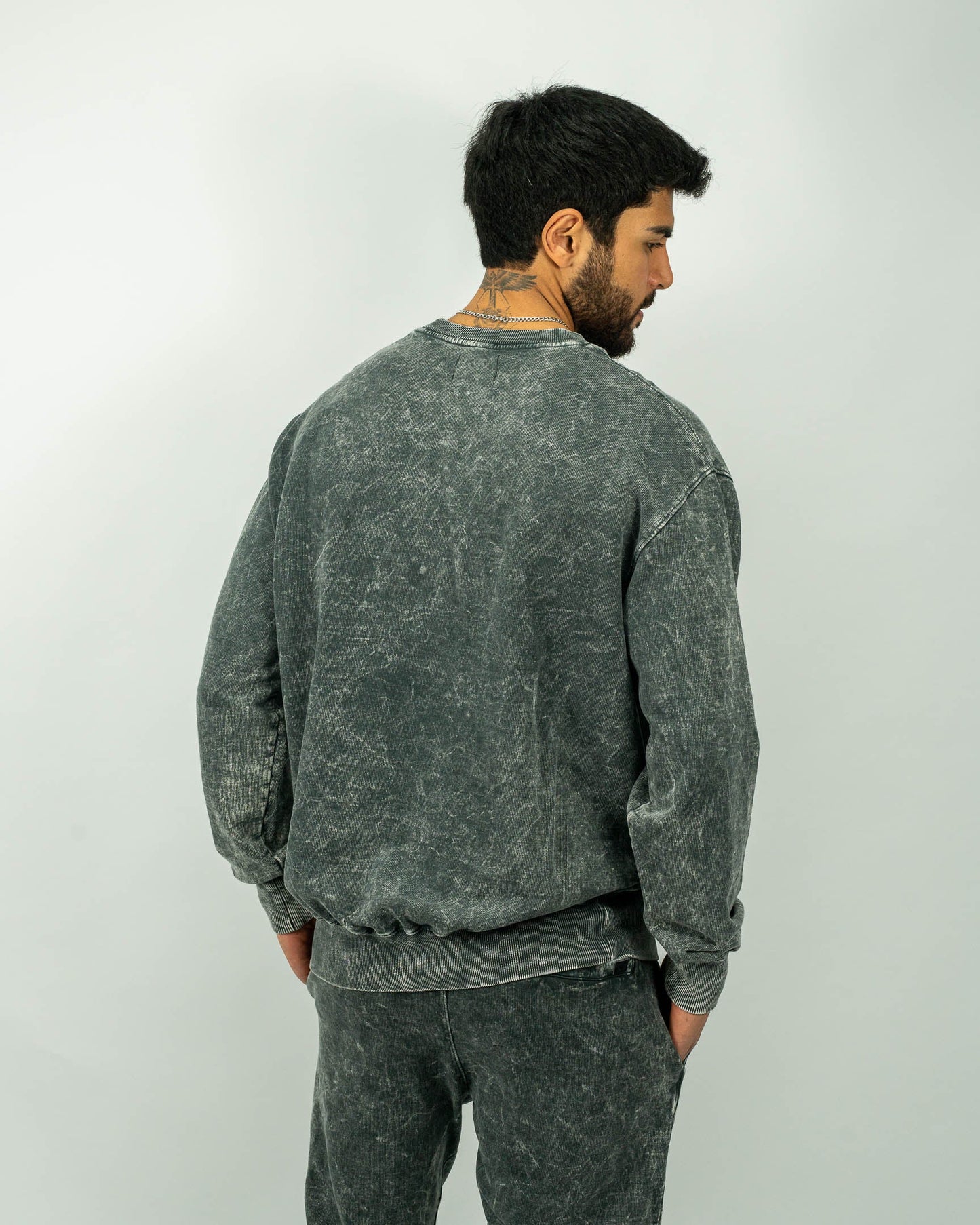 Essential Washed Sweater - Acero