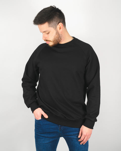 Essential Crew Neck Sweater - Negro