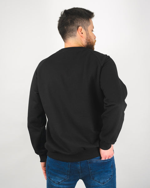 Essential Crew Neck Sweater - Negro