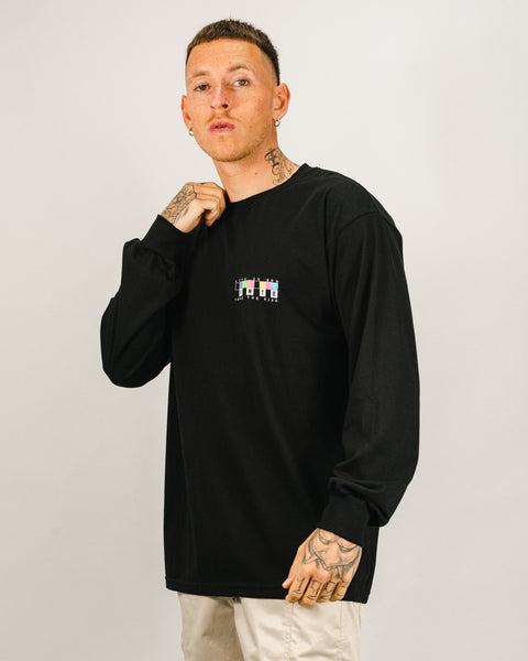 Machu Picchu Long Sleeve Tee - Negro