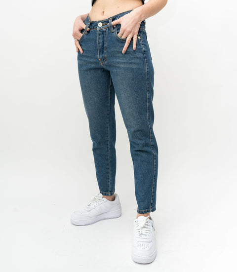 Mom Jean - Classic - Steel