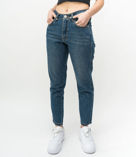 Mom Jean - Classic - Steel