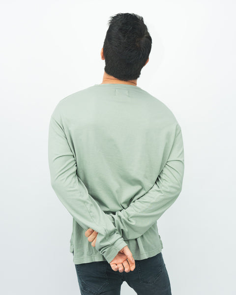 Premium Pima Henley Tee - Verde