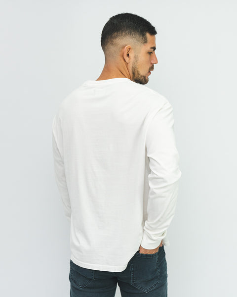 Premium Pima Long Sleeve Tee - Blanco