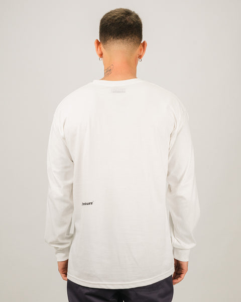 Take The Risk Long Sleeve Tee - Blanco