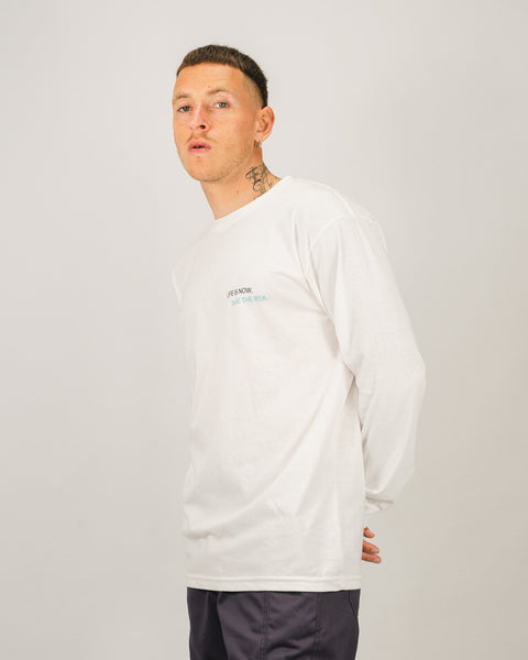 Take The Risk Long Sleeve Tee - Blanco