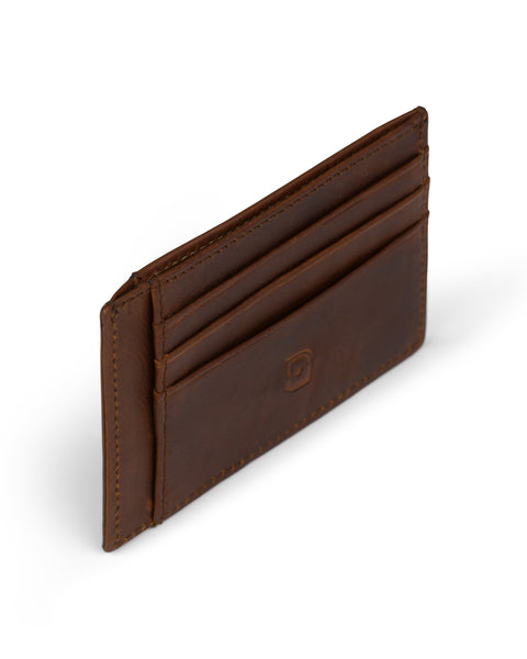 Compact Leather Cardholder - Vintage Brown