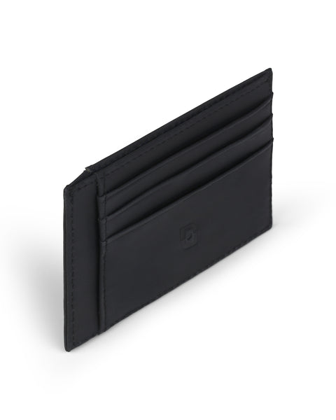 Compact Leather Cardholder - Black