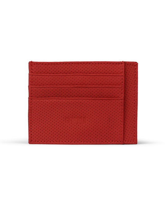 Compact Leather Cardholder - Rojo