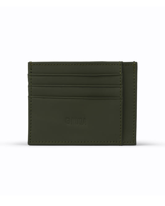 Compact Leather Cardholder - Verde Olivo